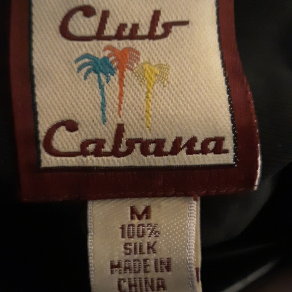 Mens black club cabana short sleeve button down - Picture 1 of 3